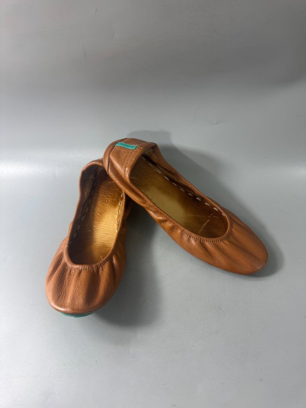 TIEKS THE BALLET FLAT IN CHESTNUT, SIZE 8